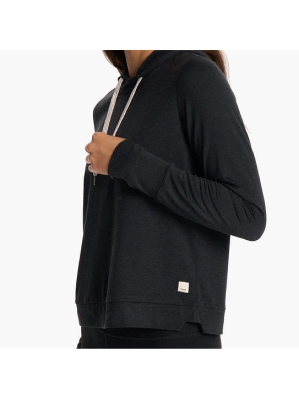 Vuori Halo Essential Hoodie | Black Heather Sweatshirt Size Small